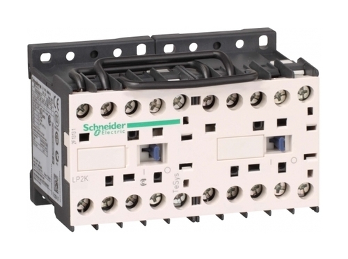 Реверсивный контактор Schneider Electric TeSys LP2K 3P 6А 400/24В DC 2.2кВт