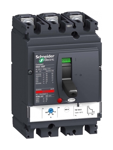 Силовой автомат Schneider Electric Compact NSX 100, TM-D, 50кА, 3P, 80А