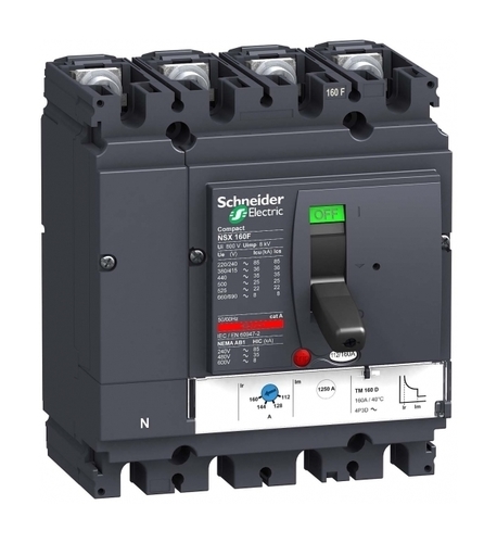 Силовой автомат Schneider Electric Compact NSX 160, TM, 25кА, 4P, 80А