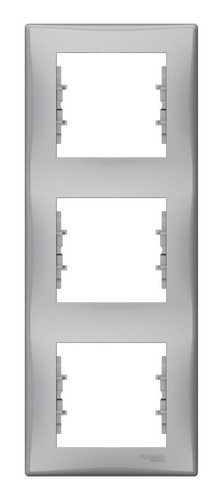 Рамка 3 поста Schneider Electric SEDNA, вертикальная, алюминий