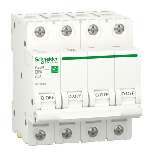 Автоматический выключатель Schneider Electric Resi9 4P 25А (B) 6кА, R9F02425